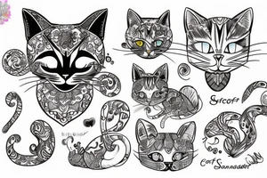 Cat in scofander tattoo idea