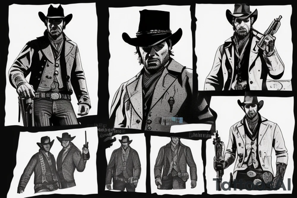 arthur morgan from red dead redemption 2 tattoo idea