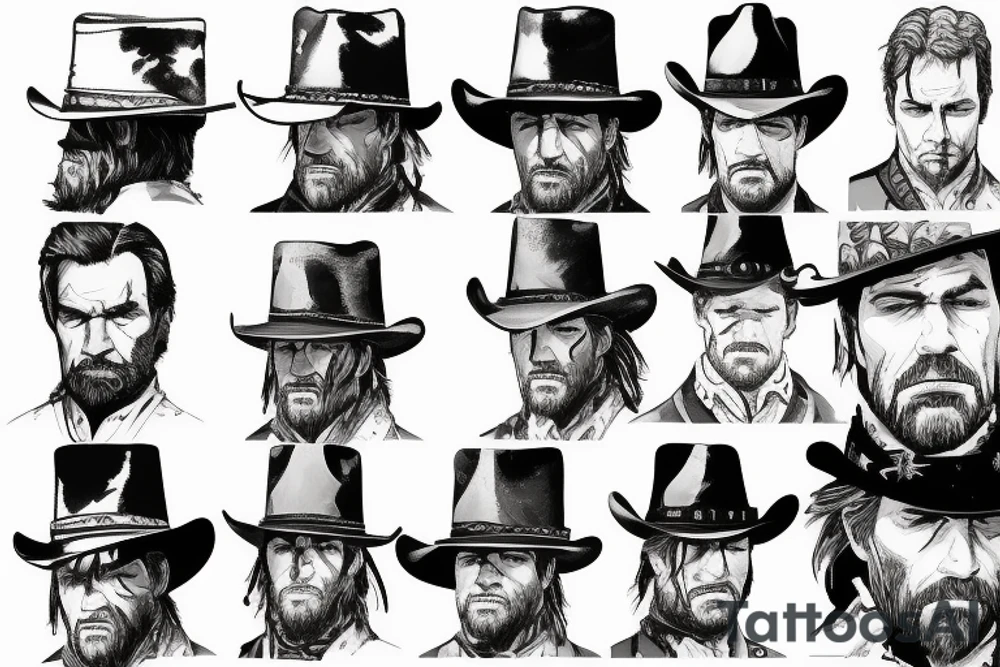 arthur morgan from red dead redemption 2 tattoo idea