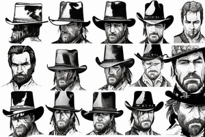arthur morgan from red dead redemption 2 tattoo idea