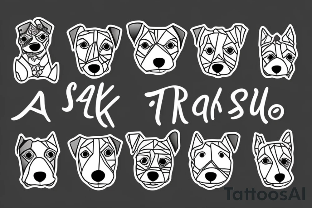 Jack rassel terrier at sky tattoo idea