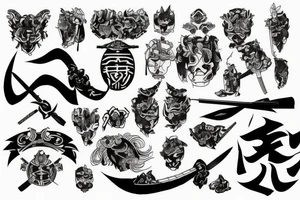 japanise symbol of warriors tattoo idea
