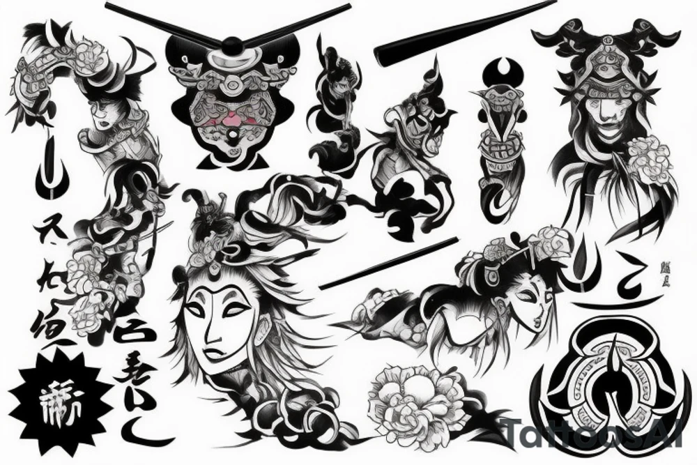 japanise symbol of warriors tattoo idea