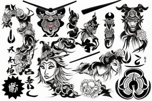 japanise symbol of warriors tattoo idea