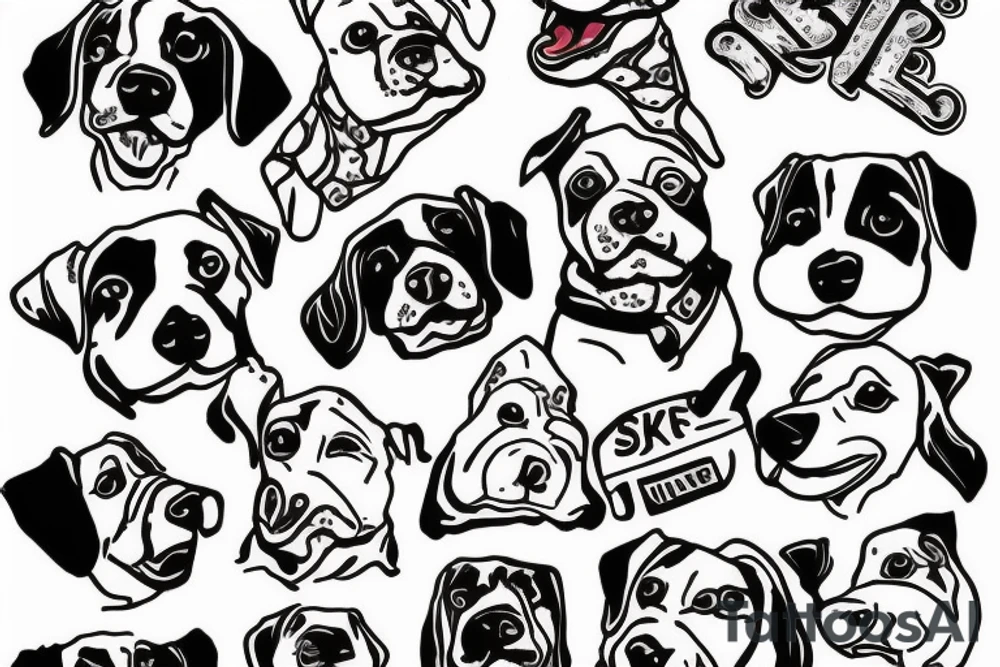 Jack rassel terrier at sky tattoo idea