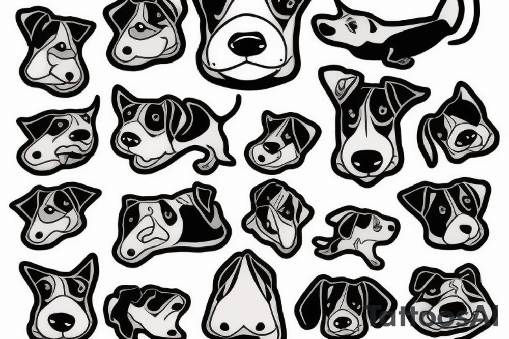 Jack rassel terrier at sky tattoo idea