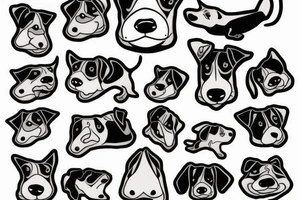 Jack rassel terrier at sky tattoo idea