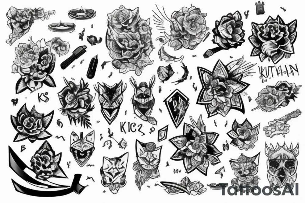 Корабль с культуристами tattoo idea
