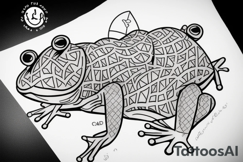 Very cute frog tattoo idea