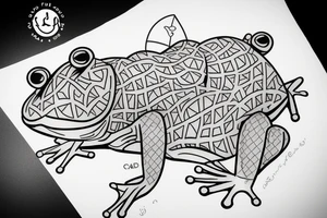 Very cute frog tattoo idea
