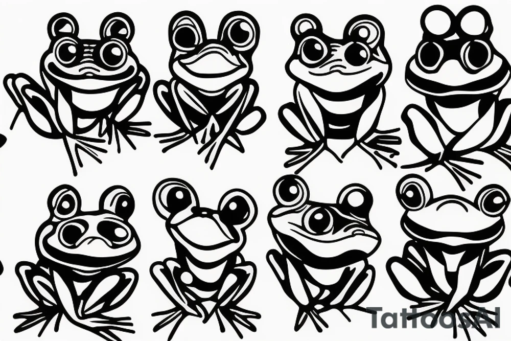 Very cute frog tattoo idea