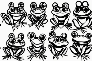 Very cute frog tattoo idea