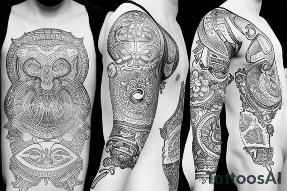 Черный кот в маске tattoo idea