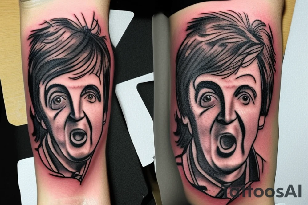 paul mccartney eating a steak tattoo idea