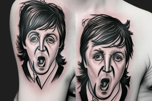 paul mccartney eating a steak tattoo idea