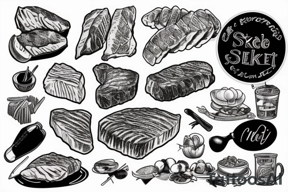 paul mccartney eating steak tattoo idea