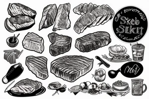 paul mccartney eating steak tattoo idea