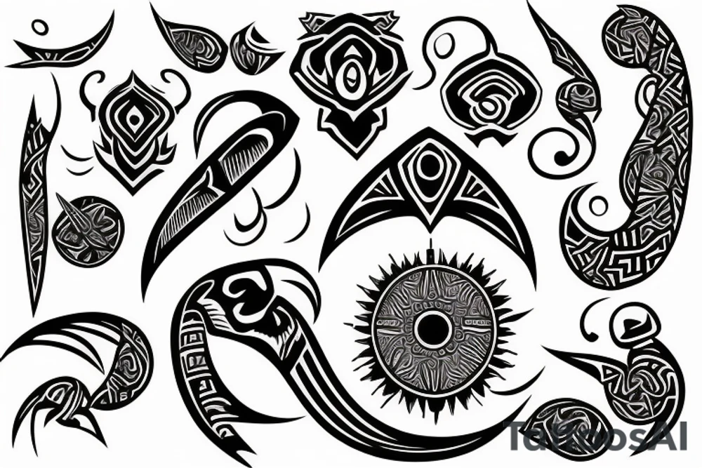 Sharp exotic tattoo idea