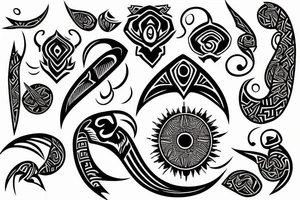 Sharp exotic tattoo idea