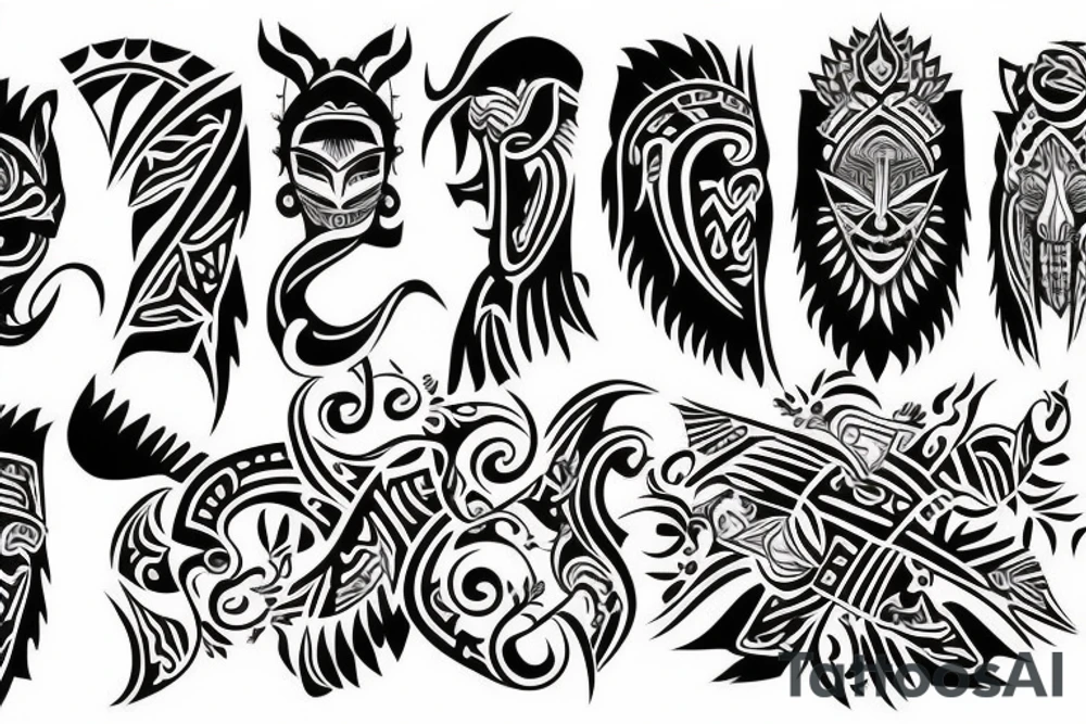 Sharp exotic tattoo idea