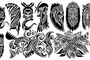 Sharp exotic tattoo idea