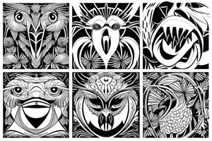 A screaming parrot tattoo idea
