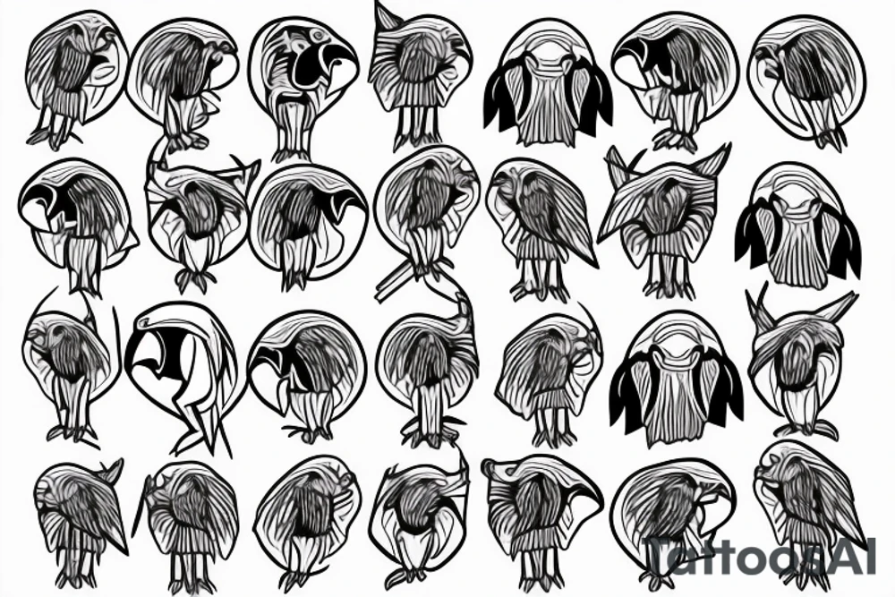A screaming parrot tattoo idea
