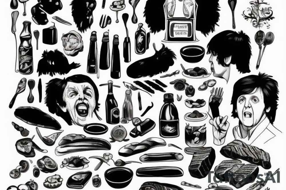 paul mccartney eats steak tattoo idea