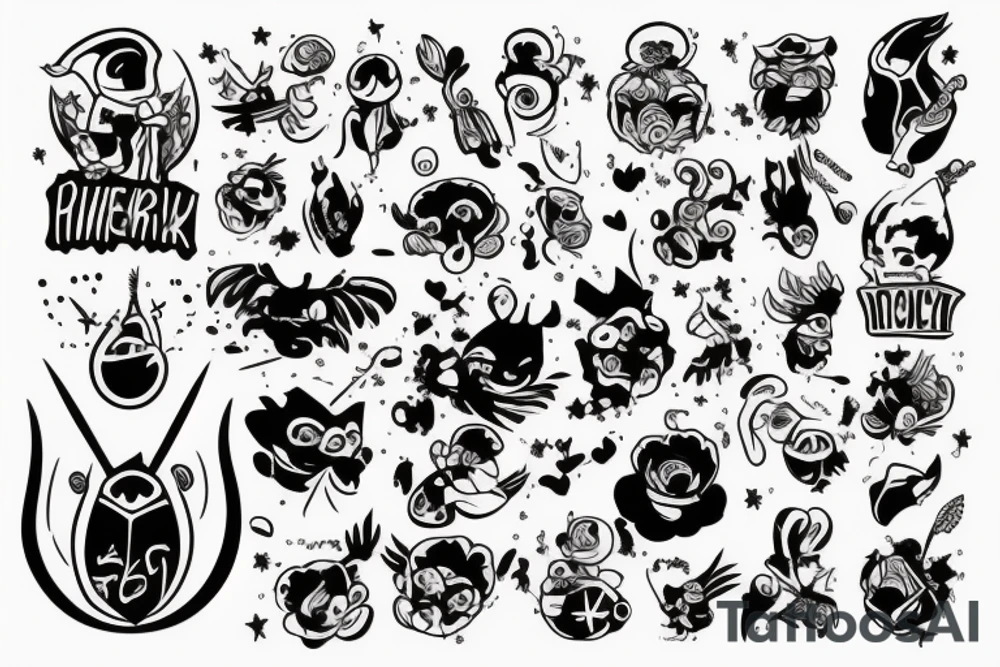 Черный кот в маске tattoo idea