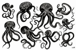Octopus Gothic tattoo idea
