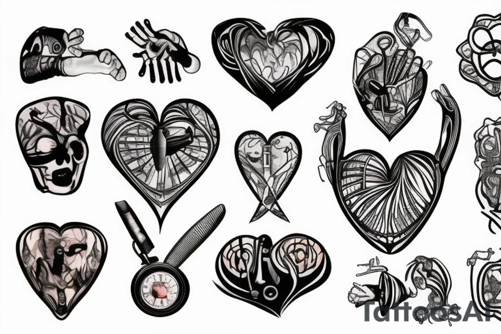 Bionic heart tattoo idea