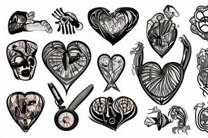 Bionic heart tattoo idea