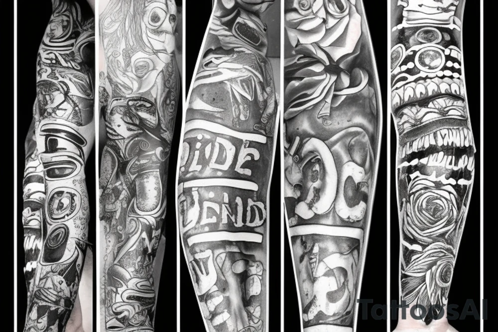 dead inside 1000-7 chain tattoo idea