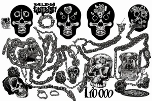 dead inside 1000-7 chain tattoo idea