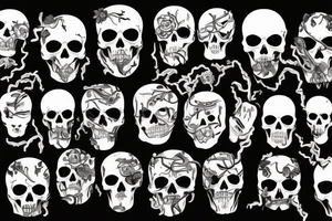 dead inside 1000-7 scar tattoo idea