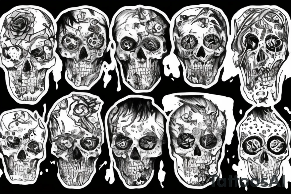 dead inside 1000-7 scar tattoo idea