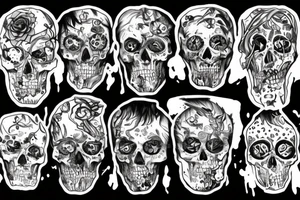 dead inside 1000-7 scar tattoo idea