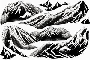 shape of lake baikal, 3d, realistic tattoo idea