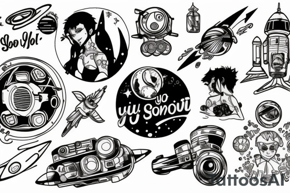 See you space cowboy tattoo idea