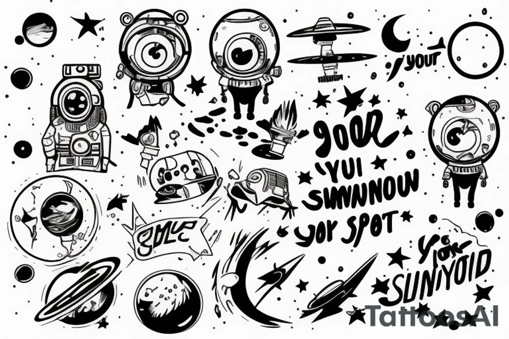 See you space cowboy tattoo idea