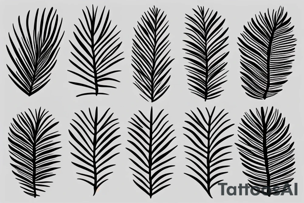 palm on island tattoo idea