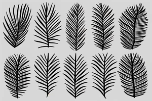 palm on island tattoo idea