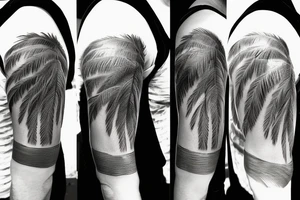 palm on island tattoo idea