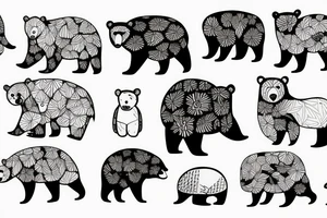 Forest with a bear tattoo idea