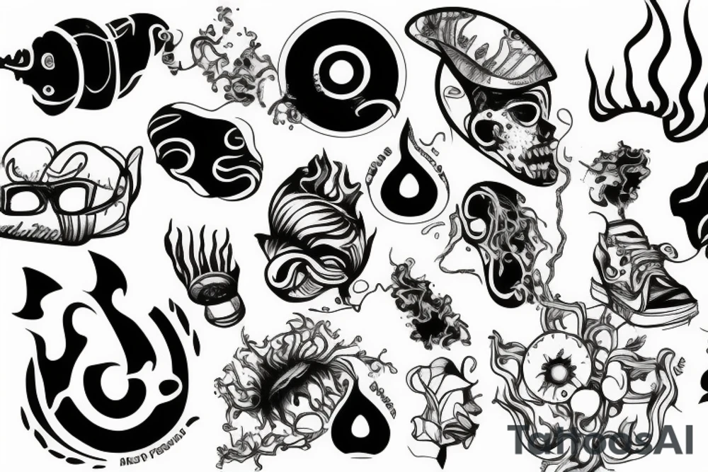 drain gang, drain, shoegaze tattoo idea