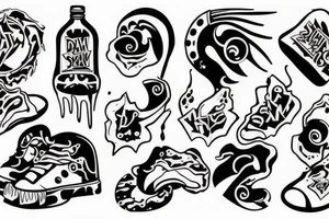 drain gang, drain, shoegaze tattoo idea
