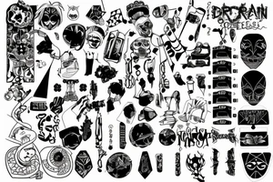 drain gang, drain, shoegaze tattoo idea