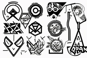 drain gang, drain, shoegaze tattoo idea