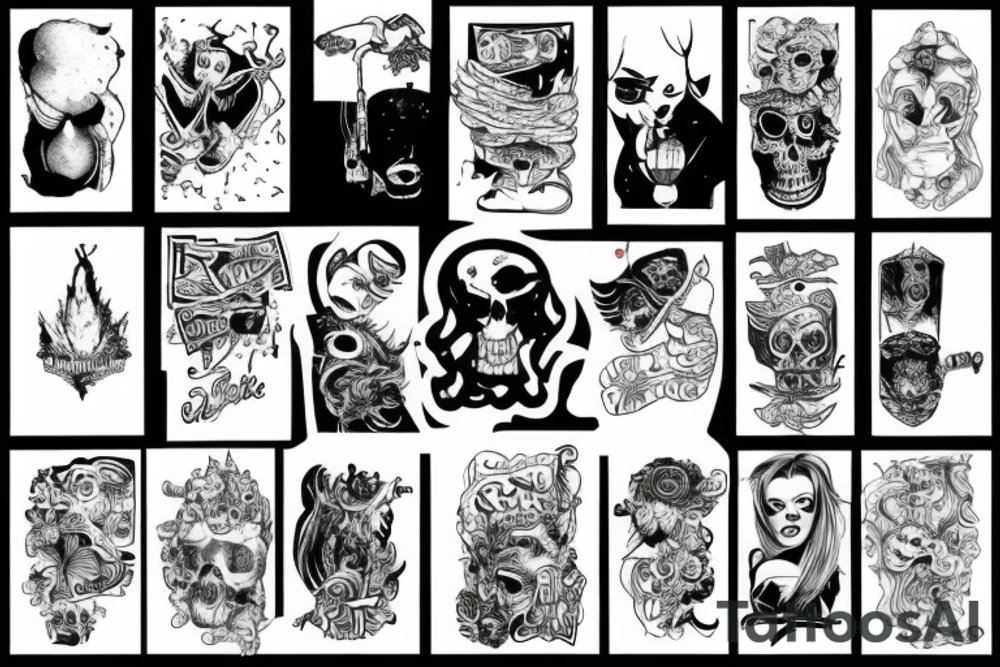 drain gang, drain, shoegaze tattoo idea