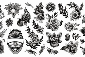Word in beauty style tattoo idea